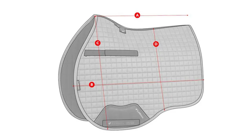 LeMieux GP Square Suede Saddlecloth Size Guide